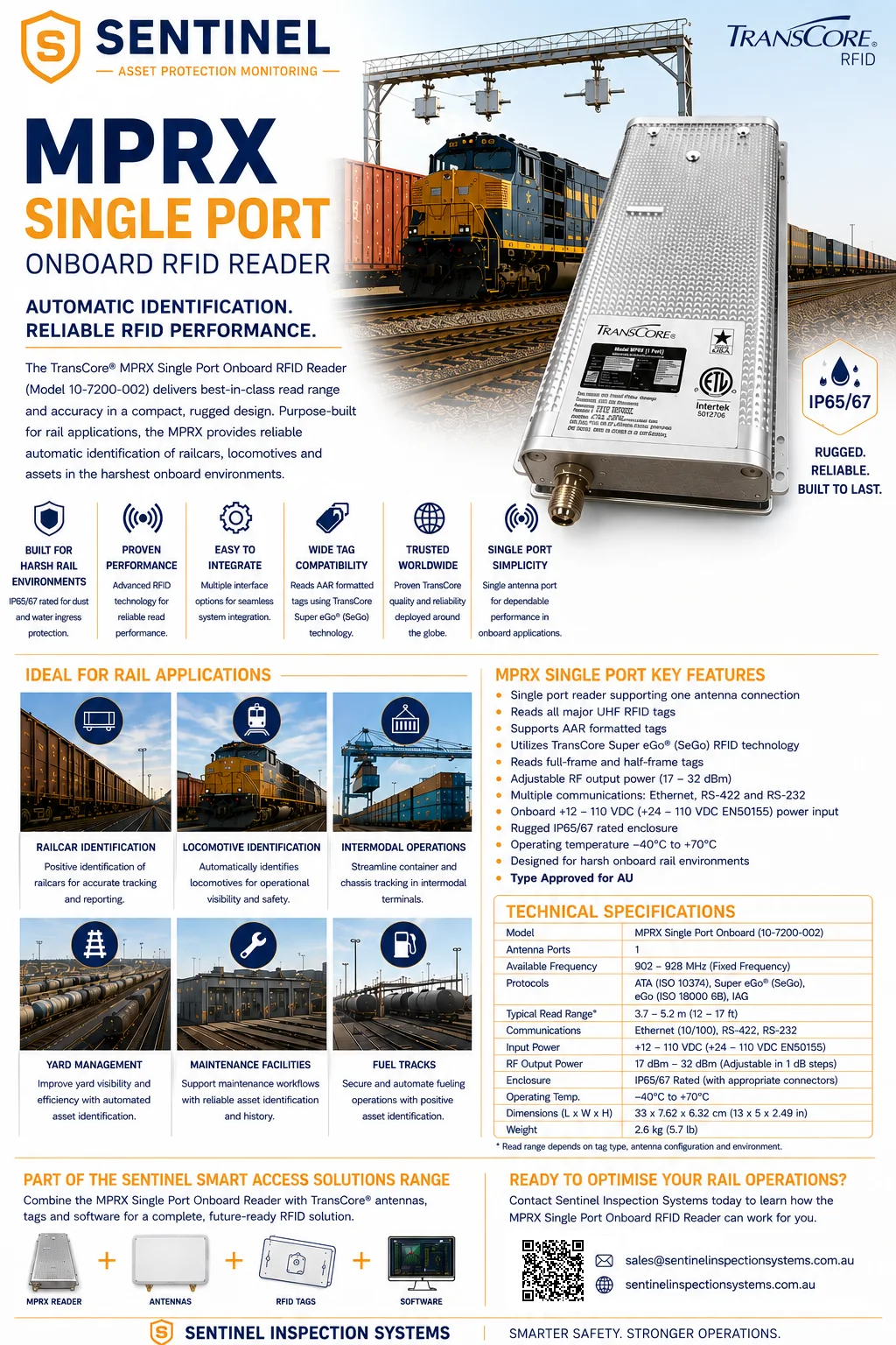 TransCore MPRX Single Port Onboard RFID Reader